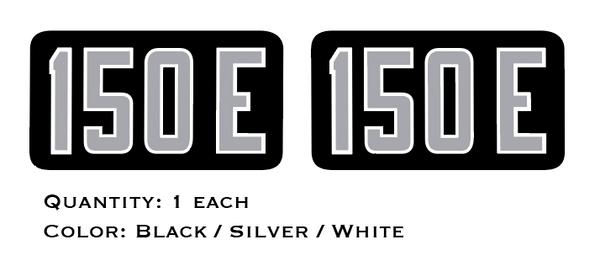 1968 Mercury 150E model decals