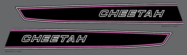 1976 Arctic Cat Cheetah 5000 Hood Decal Set