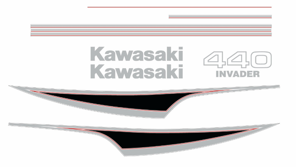 1979 Kawasaki Invader 440 Hood Decals