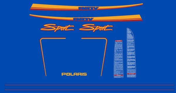 1990 Polaris Indy Sport Hood Decals