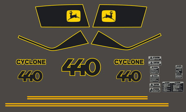 1976-77 John Deere 440 Cyclone Decal Set