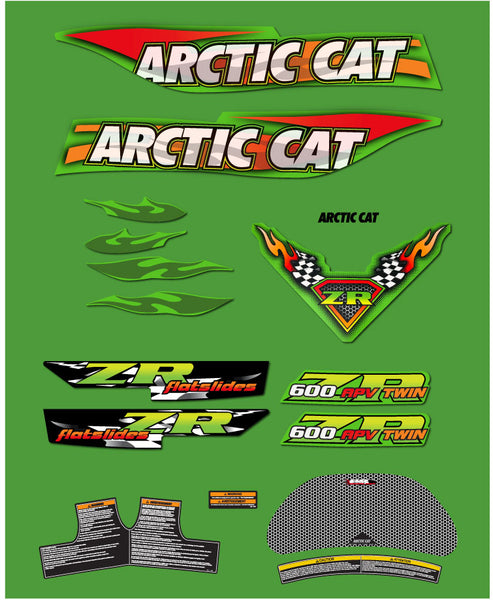 2002 Arctic Cat ZR 600 Hood & Tunnel Decals