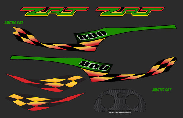 2000 Arctic Cat ZRT 800 Hood Decals