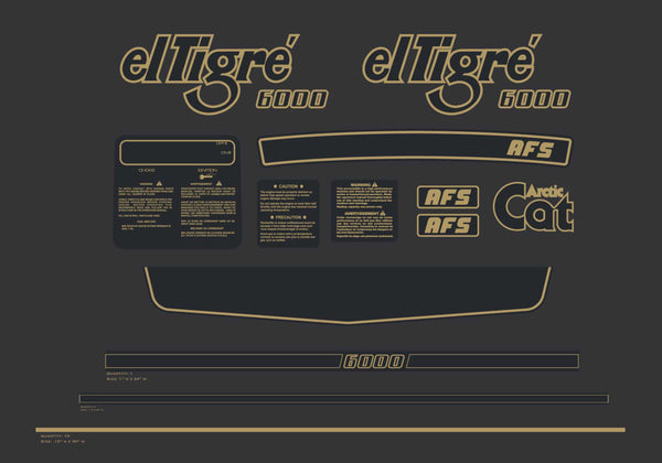 1985 Arctic Cat El Tigre 6000 Decals