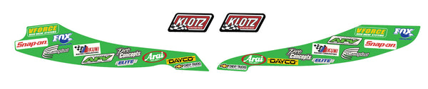 2003 Arctic Cat F7 Firecat Lower Belly Pan Decals (Green)