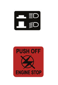 1997 Powder Extreme Arctic Cat Headlight / Engine Stop Decals
