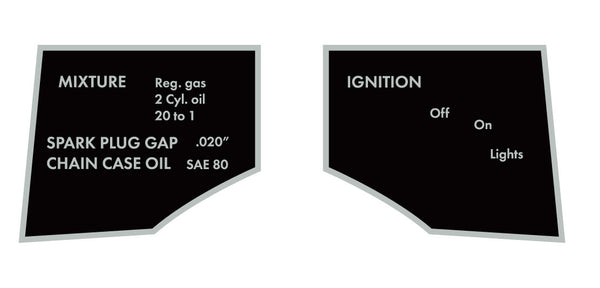 1967 Herter's Gas Mixture & Ignition Decals