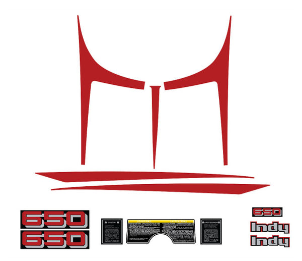 1989 Polaris 650 Indy Hood Decal Kit