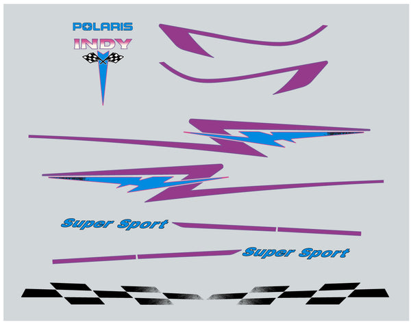 1996 Polaris Indy Super Sport Hood Decals