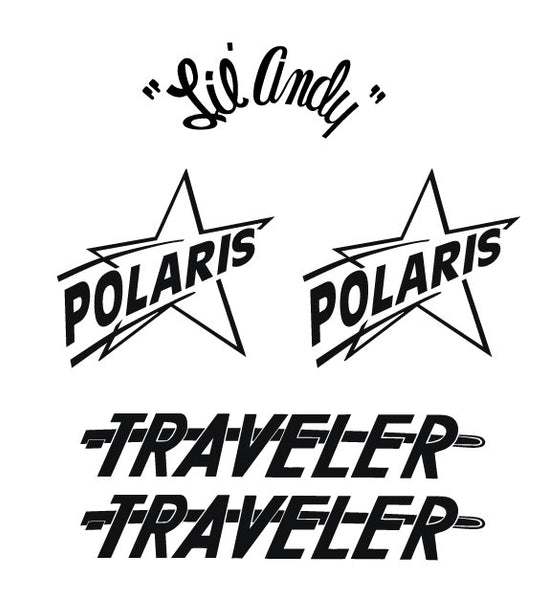 1965 Polaris Traveler Lil-Andy Decal Set
