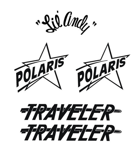 1965 Polaris Traveler Lil-Andy Decal Set