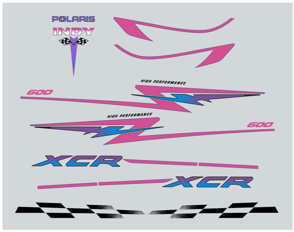 1996 Polaris XCR 600 Hood Decals