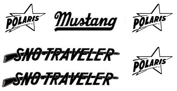 1965 Polaris Sno-Traveler Mustang Decal Set