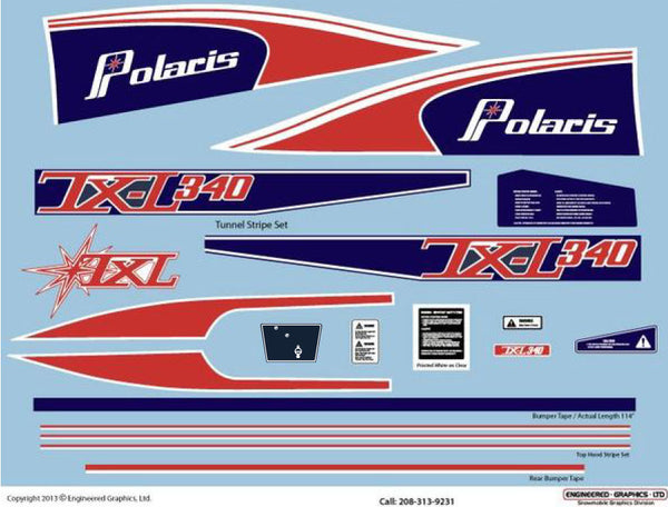 1978 Polaris TX-L 340 Decal Set