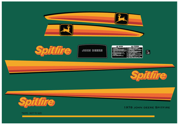 1978 John Deere Spitfire Decal Kit