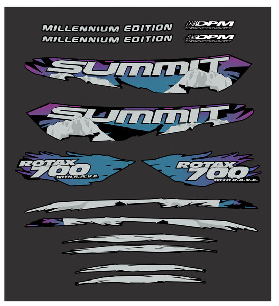 2000 Ski Doo Summit Millennium Hood Decals