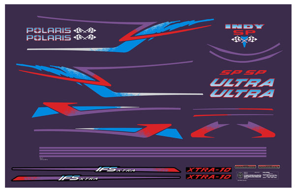 Polaris 1997 Ultra SP (Purple & Blue) Decal Kit
