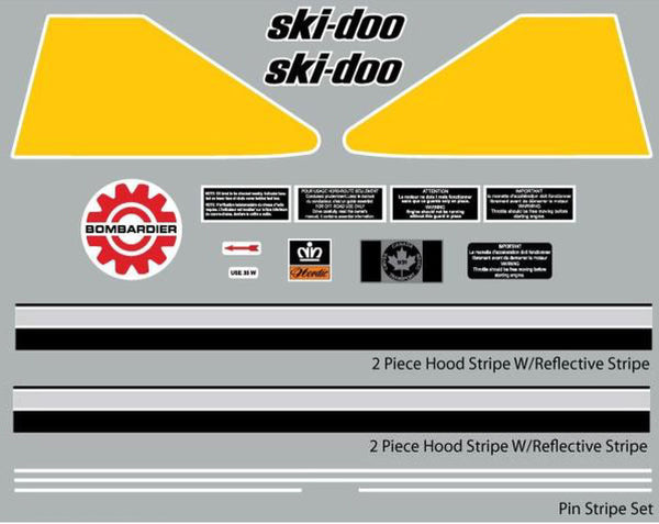 1972 Ski-Doo Nordic 640E Decal Set