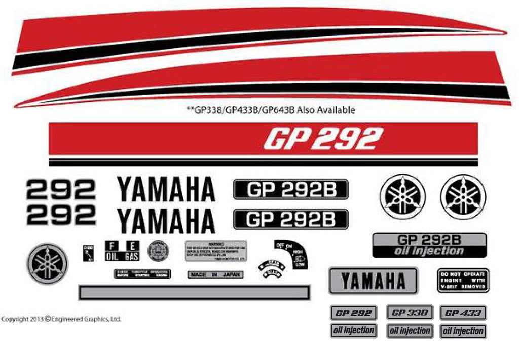 Gp Graphics Sticker 1973 Yamaha GP Decal Set – The Sled Printer