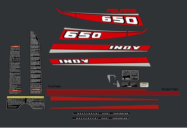1990 Polaris Indy 650 Decal Kit