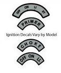 1967-68 Arctic Cat Ignition Decals Chrome