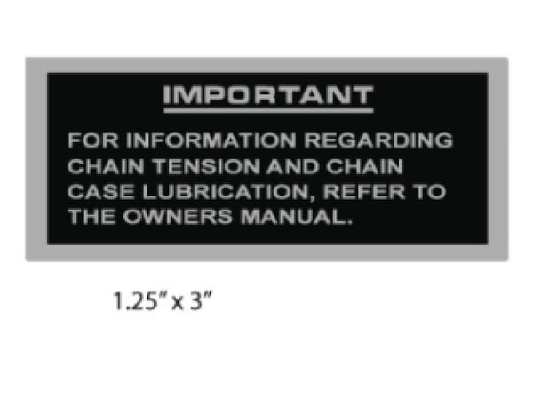 1970 - 1972 Polaris Chain Tension Decal