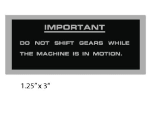 1970 - 1972 Polaris Gear Shift Decal