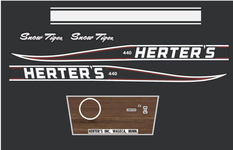 1973 Herter's Snow Tiger Hood & Dash Decals
