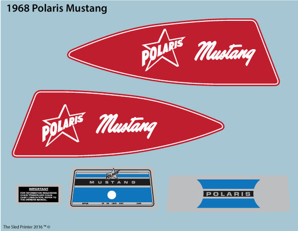 1968 Polaris Mustang Decal Set