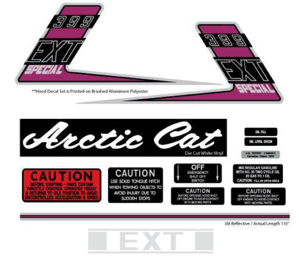 1971 Arctic Cat EXT Special Decal Kit