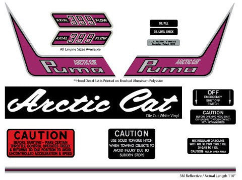 1971 Arctic Cat Puma Axial Flow Decal Kit