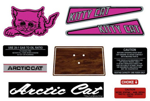 1974 Arctic Cat Kitty Cat Decal Set