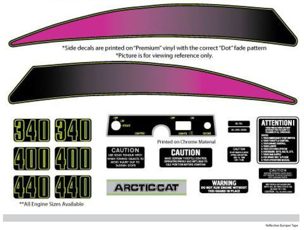 1973 Arctic Cat Cheetah Decal Set