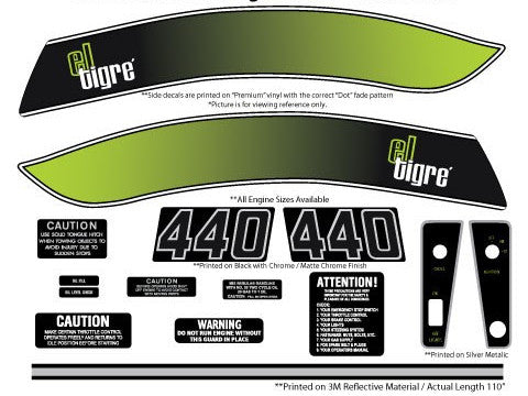 1973 Arctic Cat El Tigre Decal Set