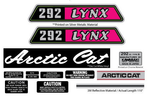 1973 Arctic Cat Lynx Decal Set