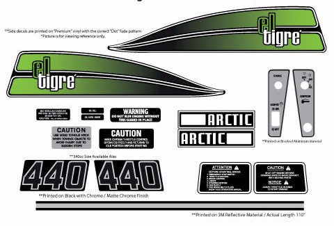 1974 Arctic Cat El-Tigre 340/440 Decal Set