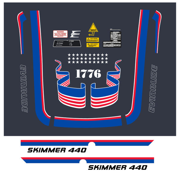 Evinrude 1976 1776 Skimmer Decal Kit