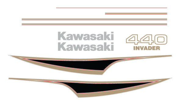 1978-80 Kawasaki Invader 440 Decal set