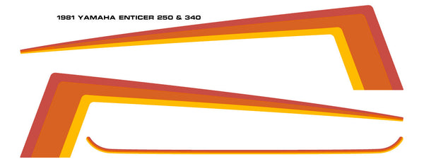 Yamaha 1981 Enticer 250 & 340 Hood Decals