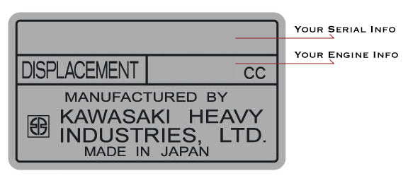 Kawasaki / Arctic Cat Engine Decals
