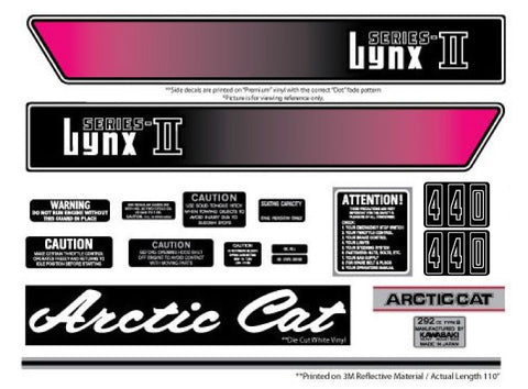 1974 Arctic Cat Lynx I/II Decal Set