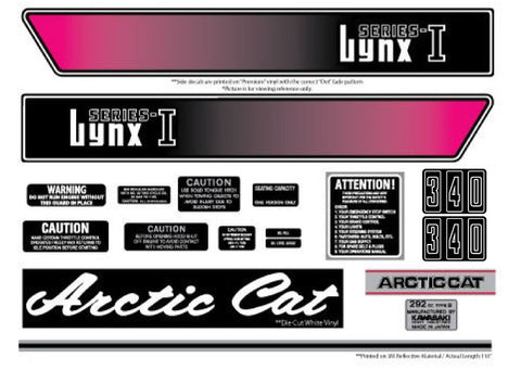 1974 Arctic Cat Lynx I/II Decal Set