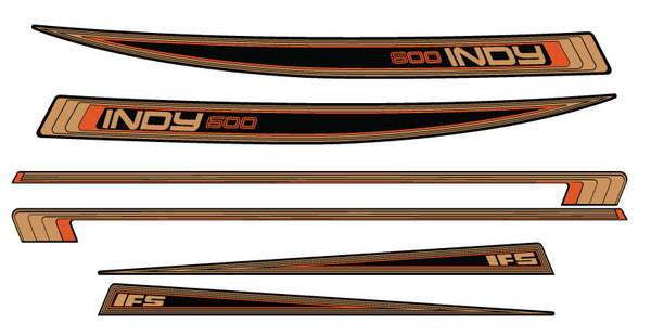1983 Polaris Indy 600 (Orange) Hood Decals