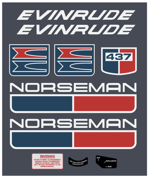 1972 Evinrude Norseman Decal Kit