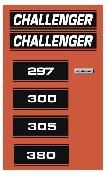 1969 Johnson Challenger OMC Decals