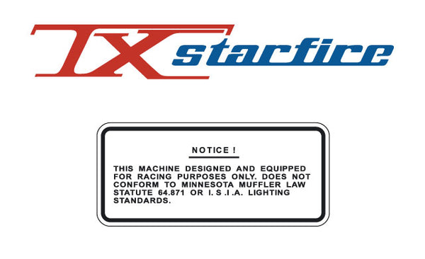 1972 Polaris Starfire Hood Nose Decal