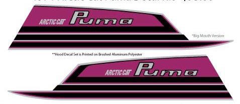 1971 Arctic Cat Puma Hood Decals