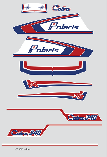 1978 Polaris 340 Cobra Decal Kit