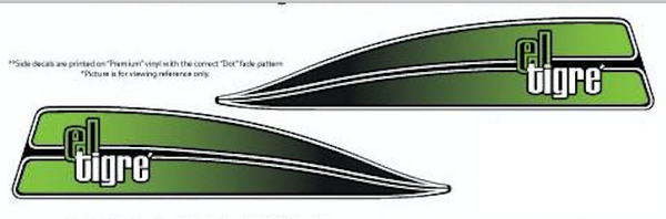 1974 Arctic Cat El-Tigre 295/400 and 340/440 side decals