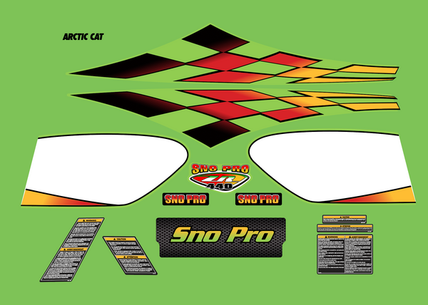 1999 Arctic Cat Sno Pro Hood Decal Kit